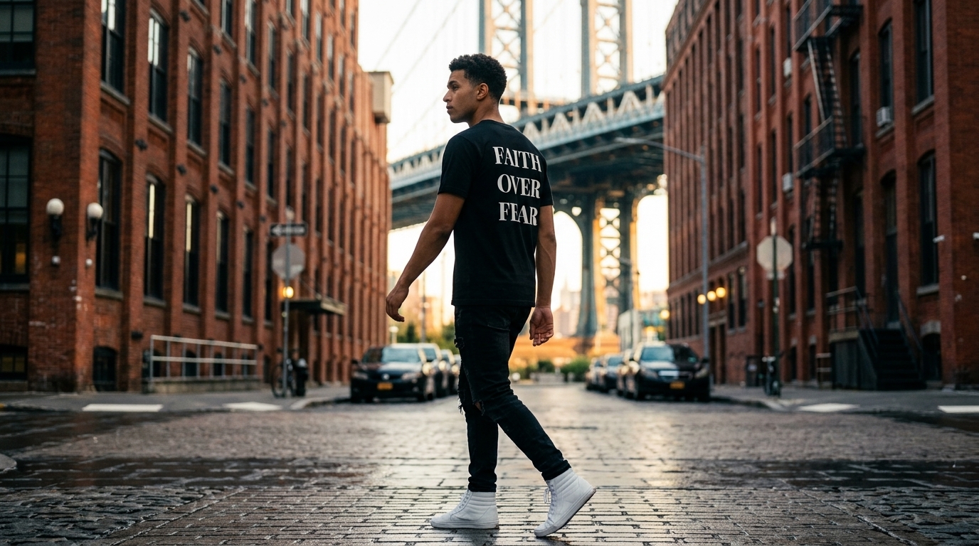 Faith Over Fear — Brooklyn Bridge