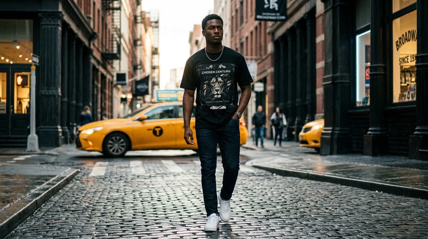Lion Graphic Tee — Broadway NYC
